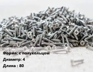 Шуруп с полукольцом 4х80